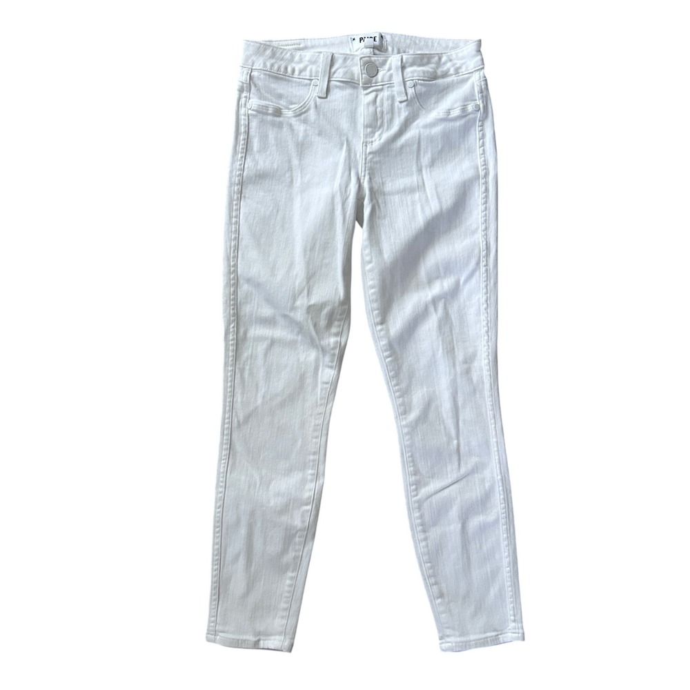 PAIGE Verdugo Crop White Skinny Jeans Womens Size 26 Mid Rise Cropped Denim